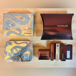 Hourglass Ambient Lighting Palette Dragon with 4 Piece Travel Size Makeup Set